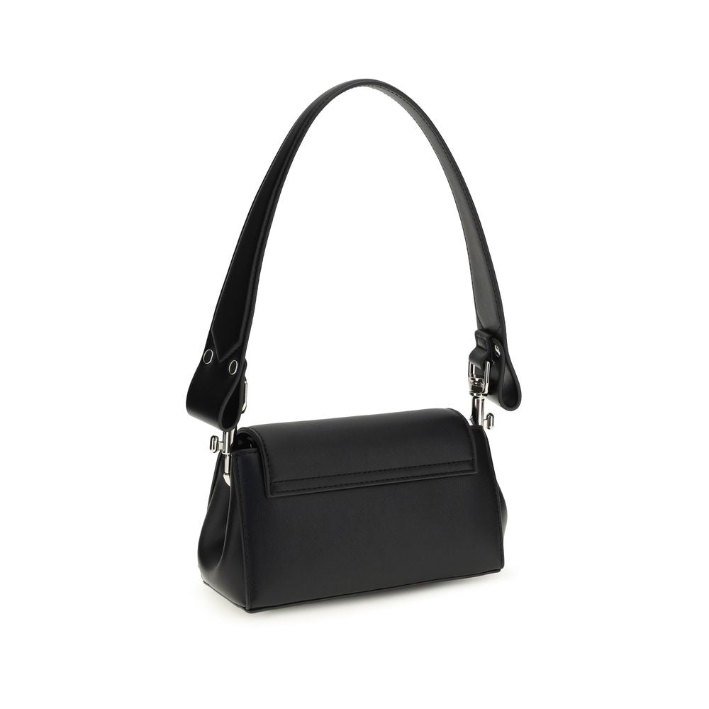 Small Shoulder Flap Bag by Vivienne Westwood for women in polyester polyurethane tu & faux leather black features a enviable silhouette, showcasing a secure flap, magnetic & button, ample , and enviable shoulder-strap & handle for a enviable finish.