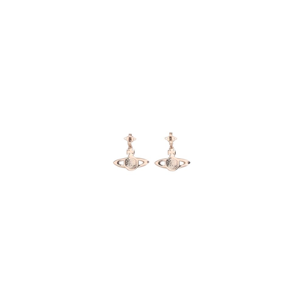 Earrings by Vivienne Westwood for women in modal & cotton multicolor & signature presents a curated silhouette, artfully showcasing the curated and refined aesthetic of the Orb Women's Brass Earrings.