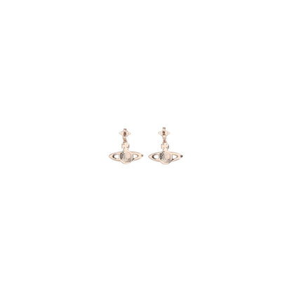 Earrings by Vivienne Westwood for women in modal & cotton multicolor & signature presents a curated silhouette, artfully showcasing the curated and refined aesthetic of the Orb Women's Brass Earrings.