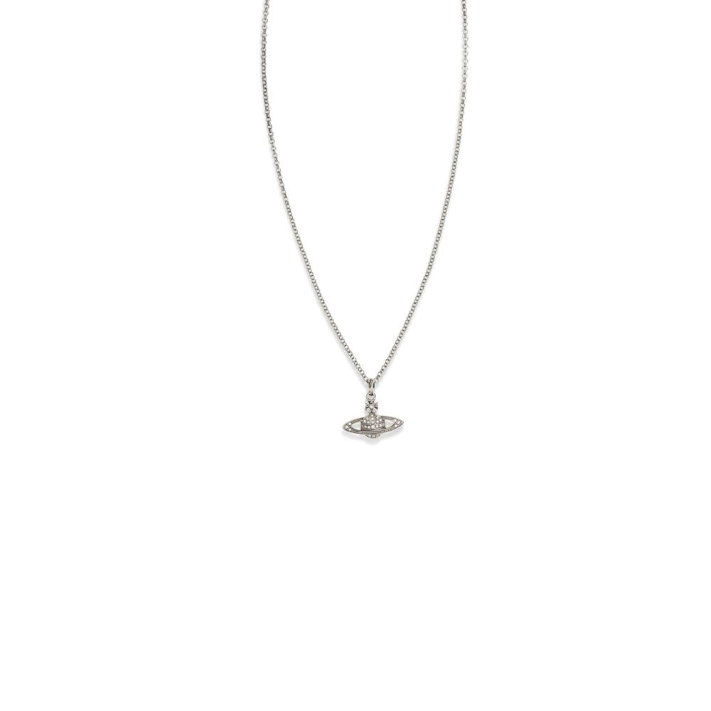 Necklace by Vivienne Westwood for women in modal & cotton silver & signature features an lustrous silhouette, showcasing the lustrous [Neckline design] and Orb Women's Silver Brass Necklace for a sophisticated, premium look.