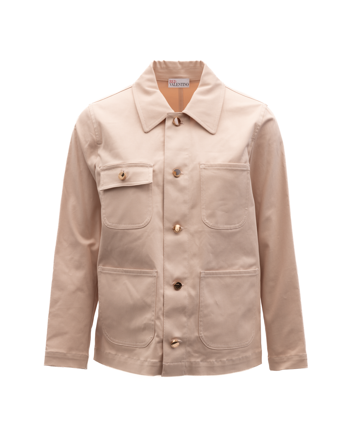 Valentino Garavani Women's Cotton Denim & Wool Overcoat - Beige Gold Nude
