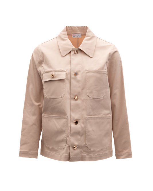 Valentino Garavani Women's Cotton Denim & Wool Overcoat - Beige Gold Nude