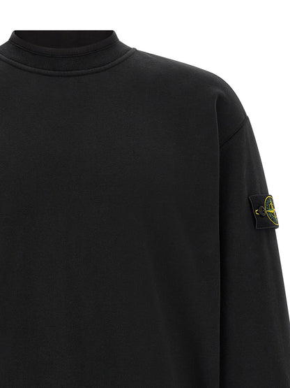 Stone Island Black Cotton Sweatshirt