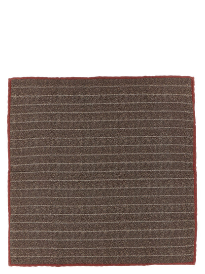 Brunello Cucinelli Brown Silk Scarf