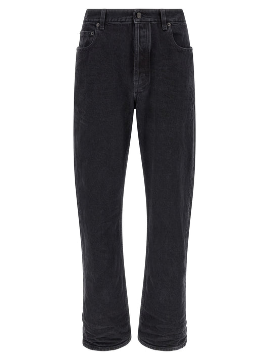 Saint Laurent Black Cotton Relaxed Fit Jeans
