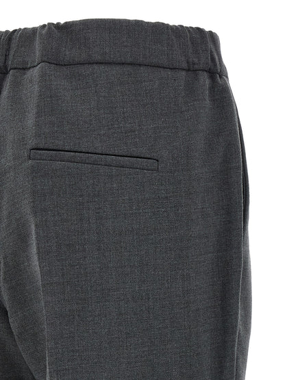 Alberto Biani Gray Polyester Cropped Pants