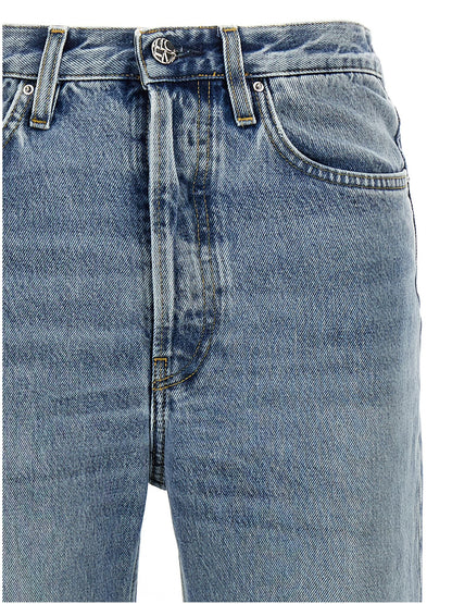TOTEME Blue Cotton Straight-Leg Jeans