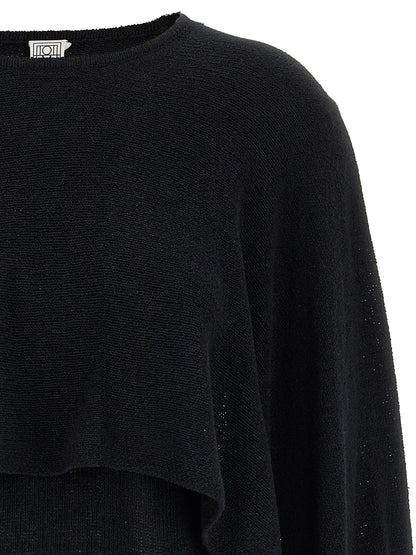 TOTEME Black Silk Cardigan