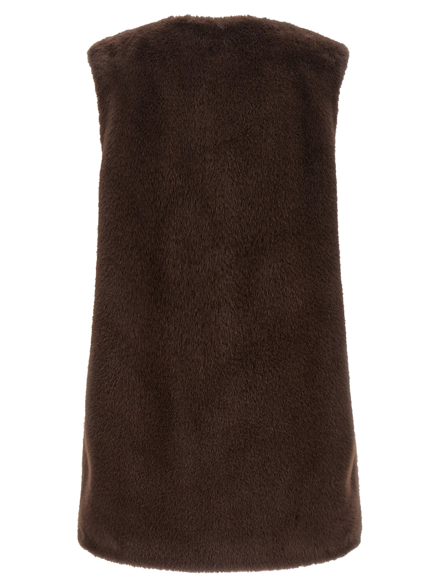 Herno Brown Polyester Sleeveless Jacket
