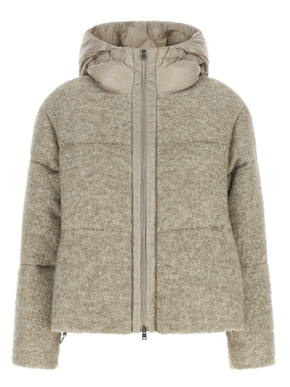 Herno Beige Wool Full-Length Jacket