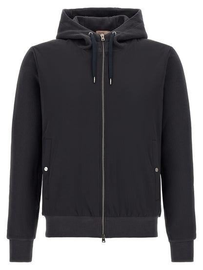 Herno Blue Cotton Shell Jacket