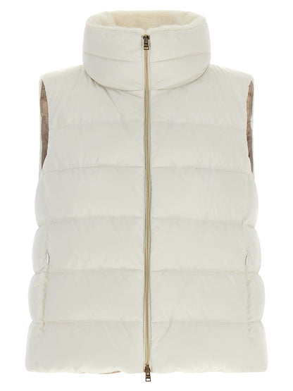 Herno White Polyester Sleeveless Jacket