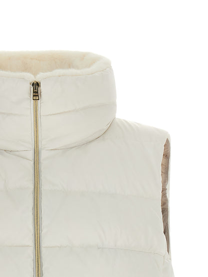 Herno White Polyester Sleeveless Jacket