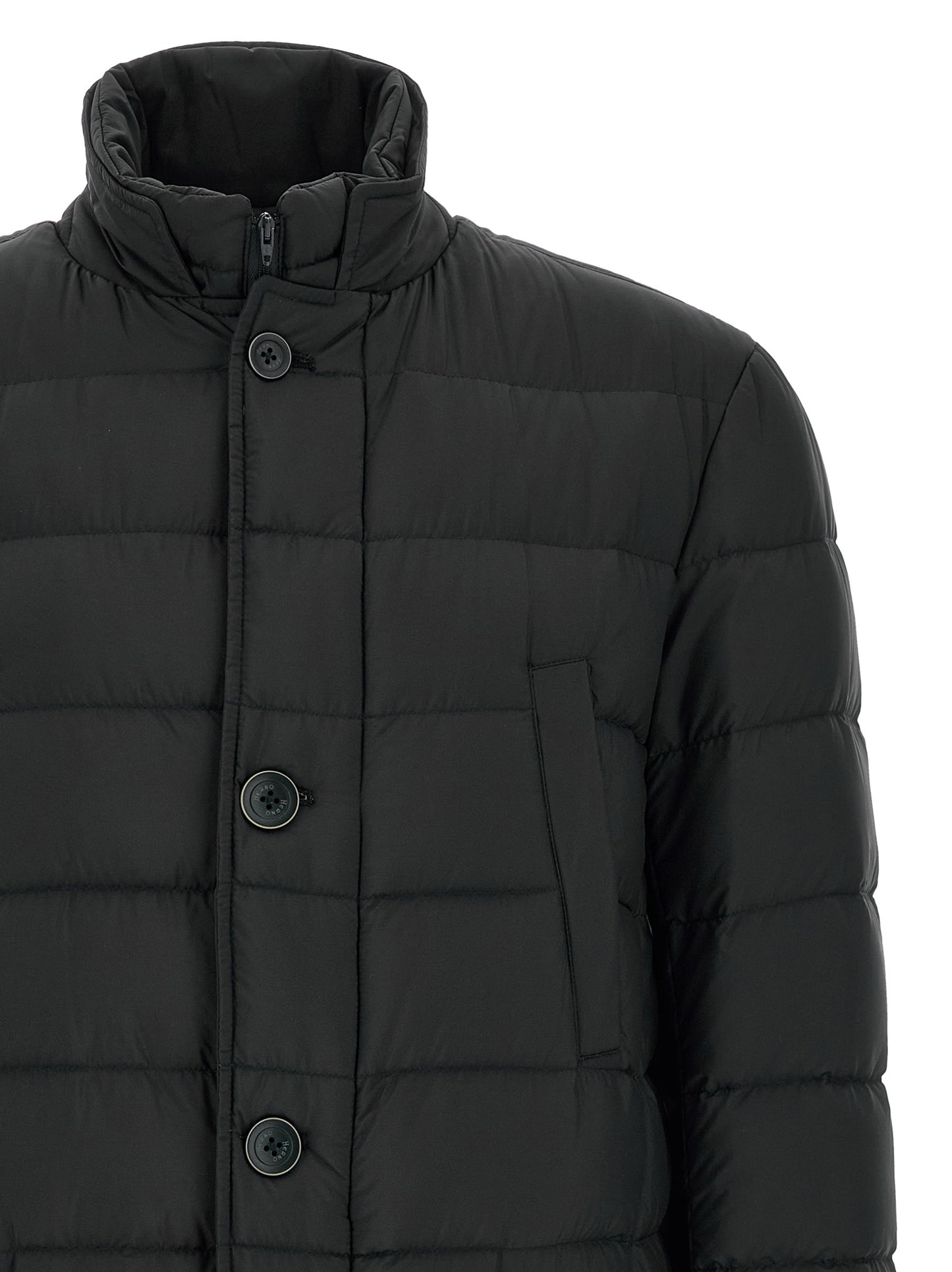 Herno Black Polyamide Full-Length Jacket