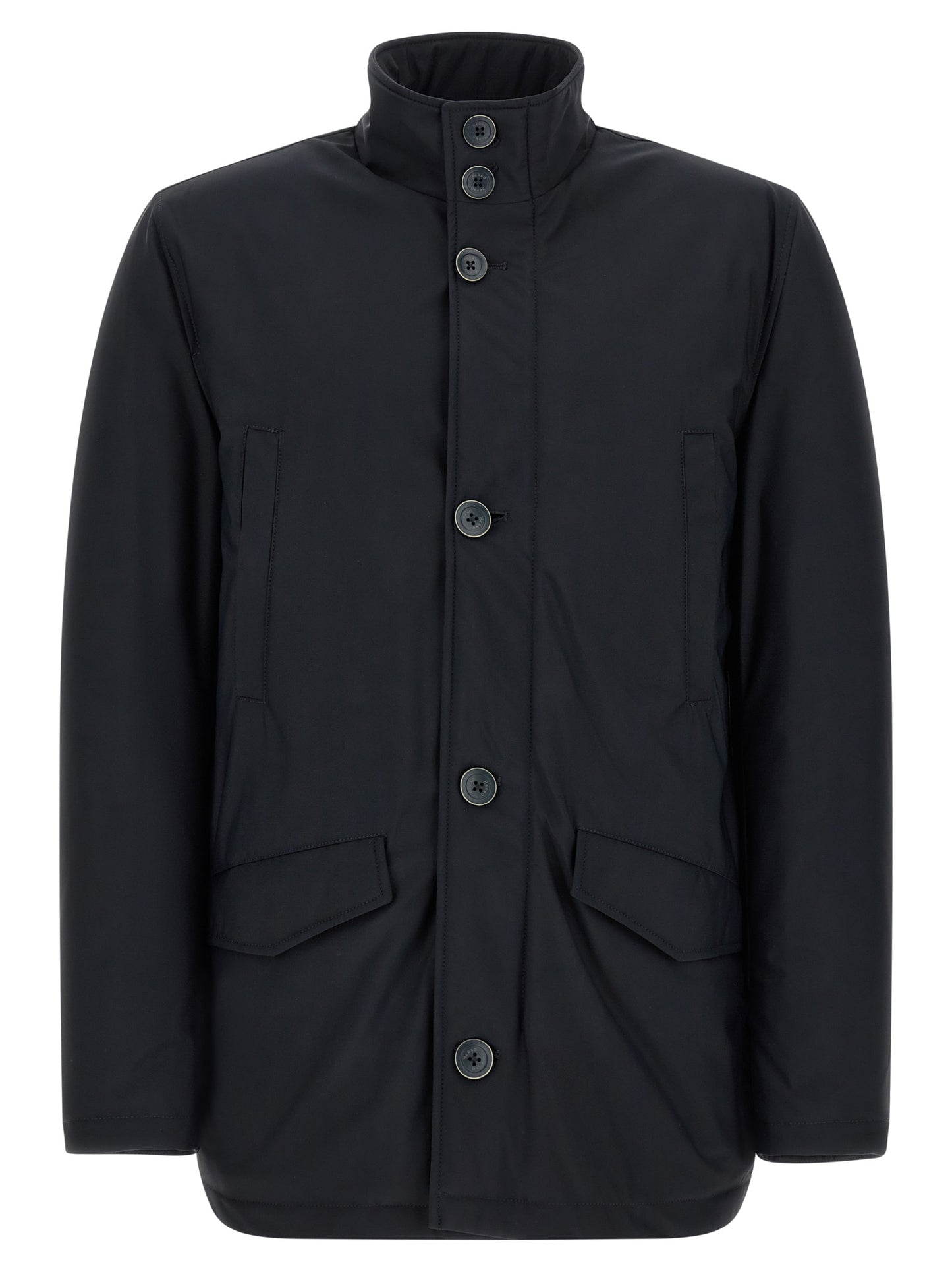 Herno Blue Polyamide Full-Length Jacket