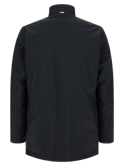 Herno Blue Polyamide Full-Length Jacket