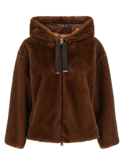 Herno Brown Polyester Bomber