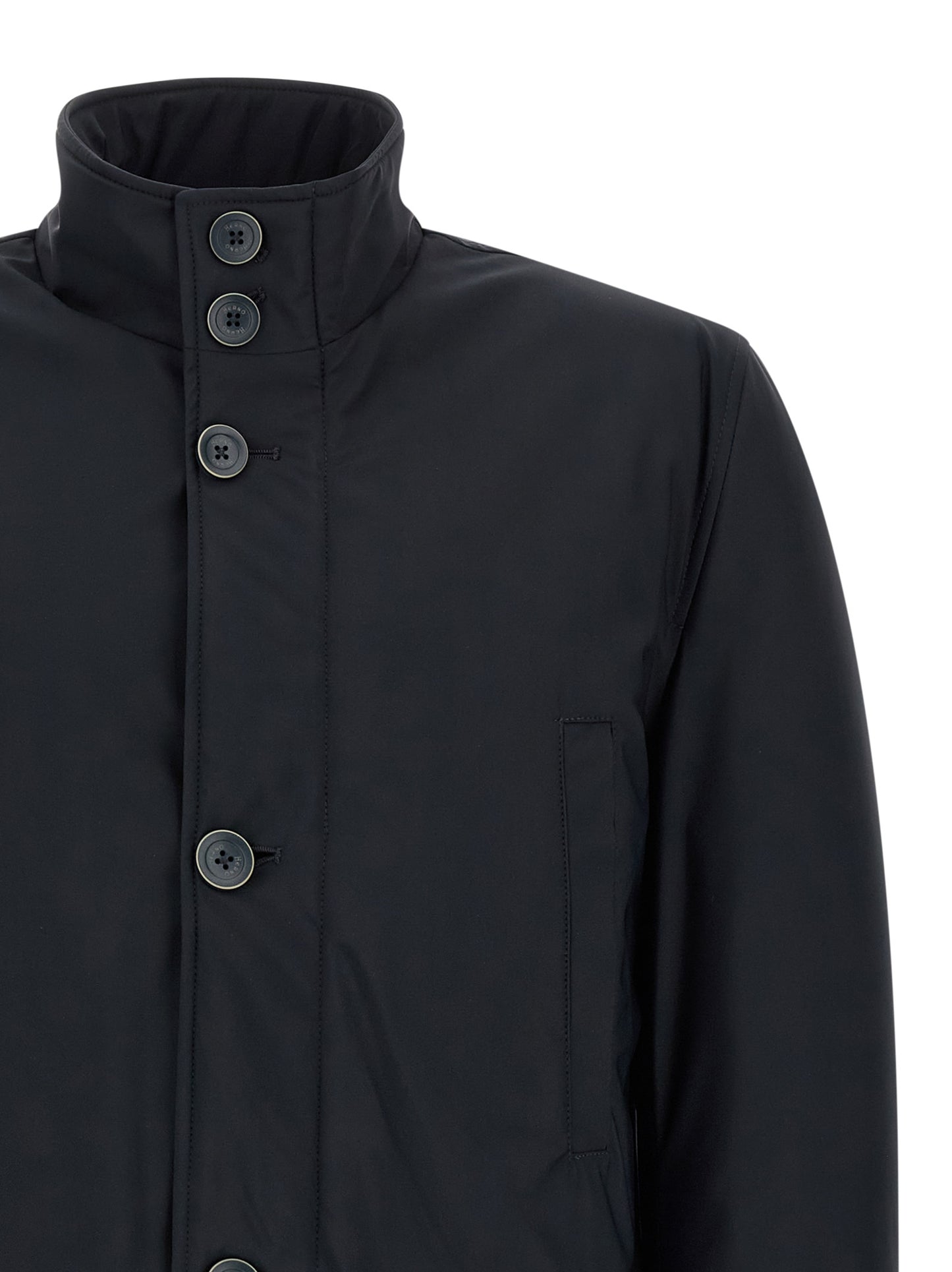Herno Blue Polyamide Full-Length Jacket