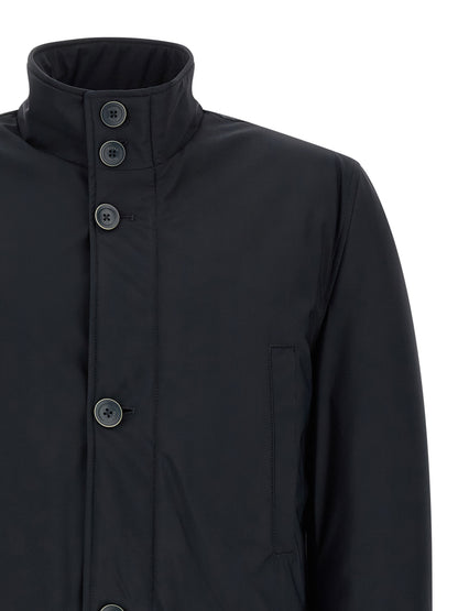 Herno Blue Polyamide Full-Length Jacket