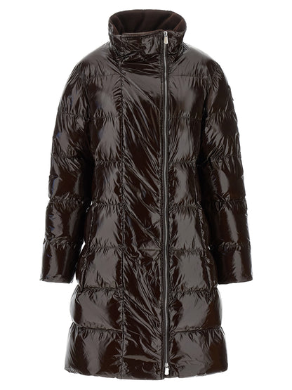 PINKO Brown Polyamide Full-Length Jacket