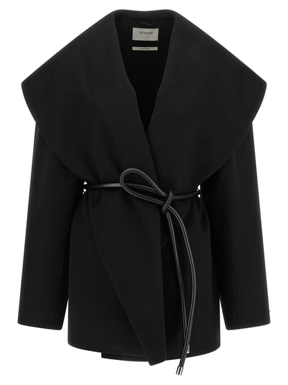 Sportmax Black Wool Coat