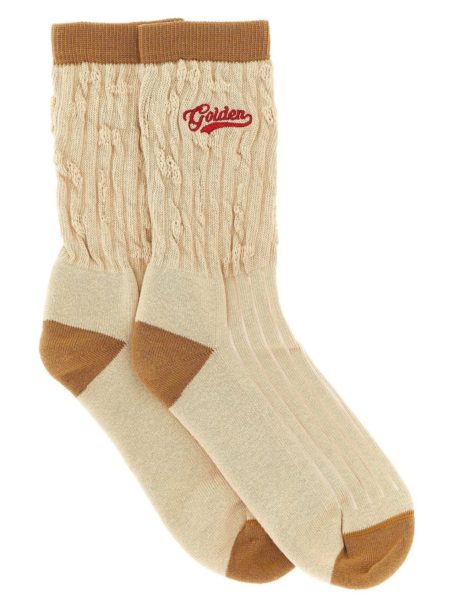 Golden Goose Beige Cotton Socks