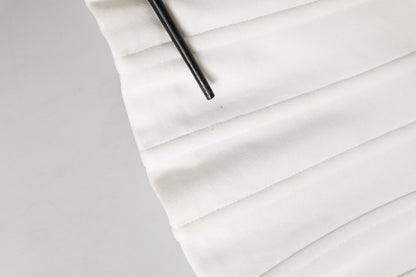 Dolce & Gabbana White Cotton Blend Corset Style Blouse Top