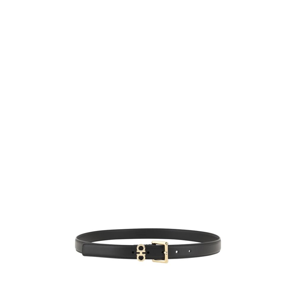 Belt by Ferragamo for women in bos taurus calf leather black features a artisanal-chic design, artfully capturing the essence of the Gancini Bos Taurus Calf Leather Belt with a artisanal-chic finish.