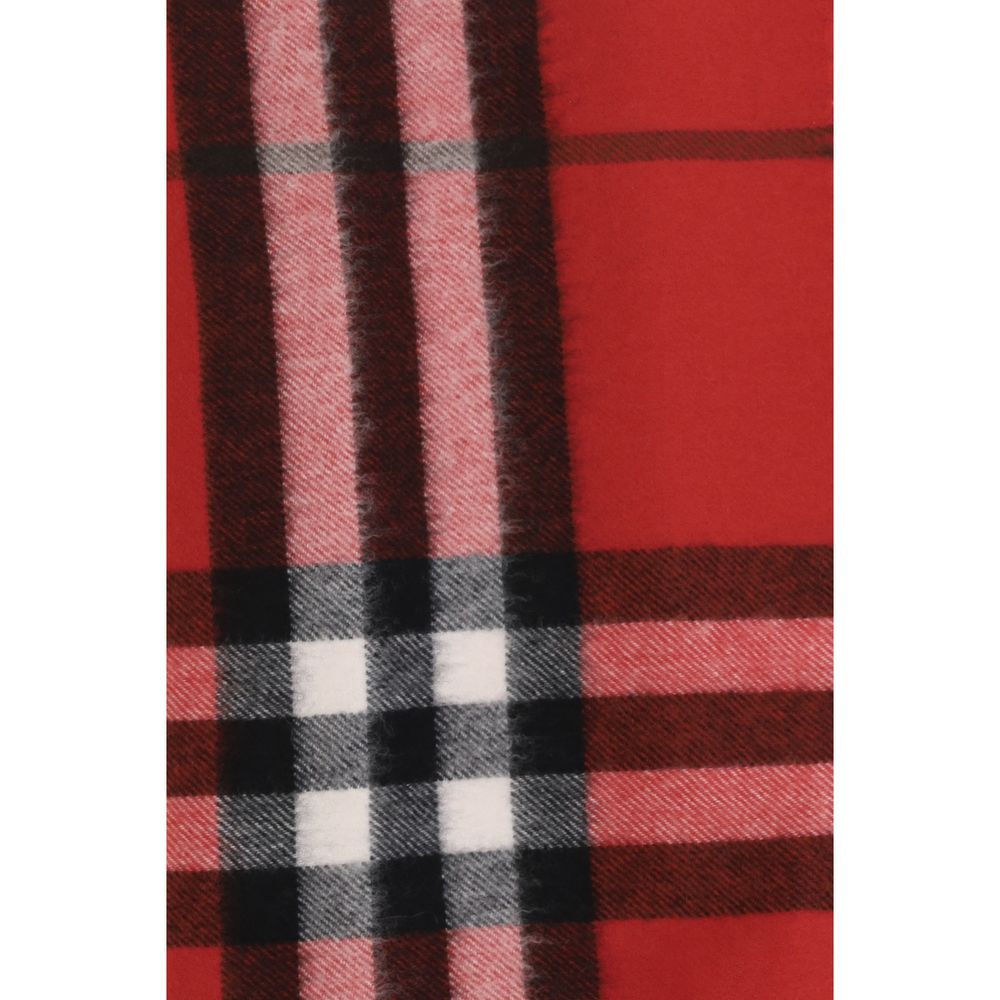 Scarf by Burberry for women in cashmere & capra leather multicolor & patterned showcases a on trend silhouette, artfully capturing the on trend essence of the Cashmere & Capra Leather Shawl Fringes Scarf design with a sophisticated finish.