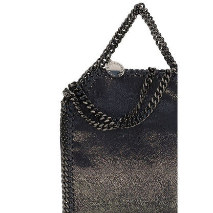 Small Shoulder Bag by Stella McCartney for women in organic cotton & polyester blue, patterned & monogram features an effortlessly chic silhouette with a secure snap & magnetic, ample , and versatile shoulder-strap & handle for effortlessly chic everyday luxury.