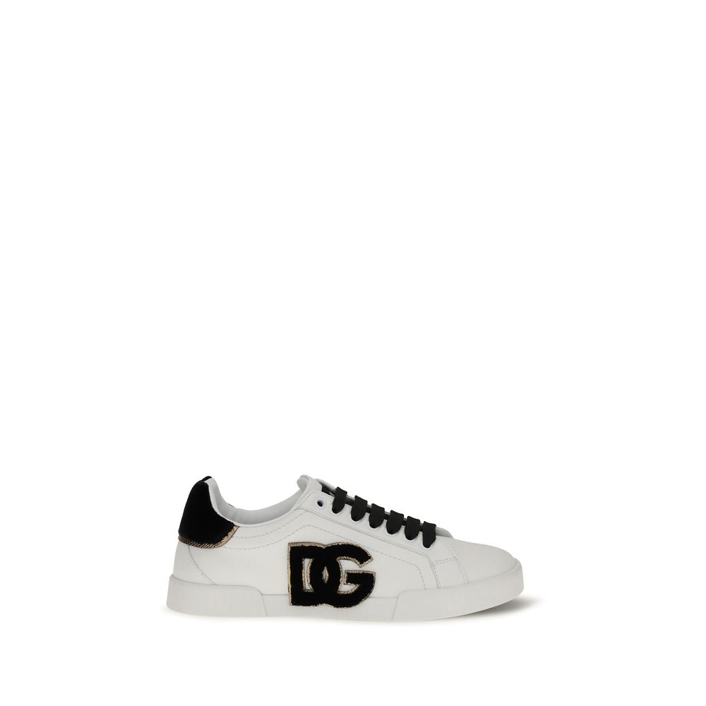 Sneakers by Dolce & Gabbana for women in bos taurus calf leather white features an versatile design from the Women's Low Top Bos Taurus Calf Leather Sneakers collection, highlighting a versatile low-top style for a premium, high-fashion look.