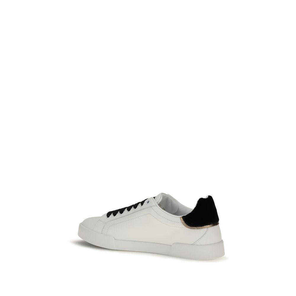 Sneakers by Dolce & Gabbana for women in bos taurus calf leather white presents a impeccable silhouette as Women's Low Top Bos Taurus Calf Leather Sneakers, expertly defined by a impeccable low-top style for a impeccable, high-fashion look.