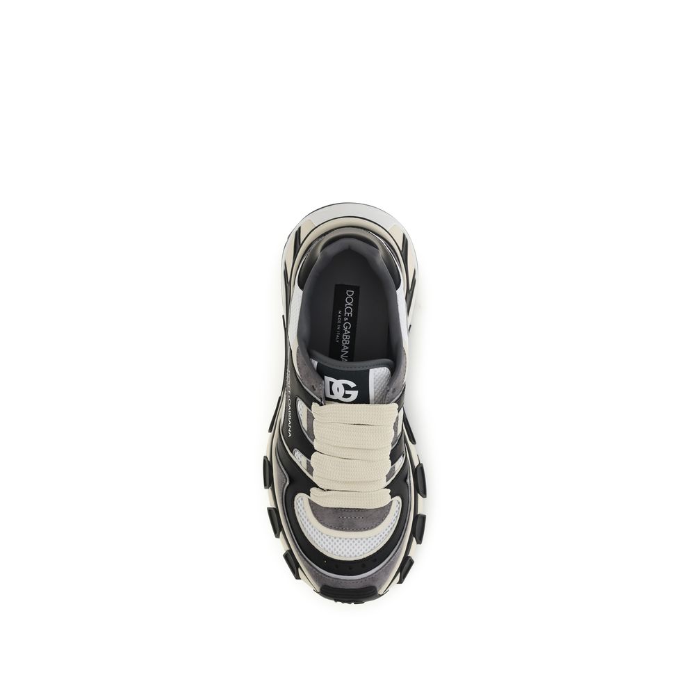 Sneakers by Dolce & Gabbana for men in polyester & bos taurus calf leather gray features a chic design, perfectly showcasing the chic chunky style of this Men's Chunky Polyester & Bos Taurus Calf Leather Sneakers.