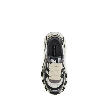 Sneakers by Dolce & Gabbana for men in polyester & bos taurus calf leather gray features a chic design, perfectly showcasing the chic chunky style of this Men's Chunky Polyester & Bos Taurus Calf Leather Sneakers.