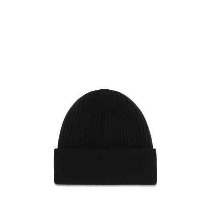 Beanie Hat by Dolce & Gabbana for men in merino virgin wool & polyamide black features a distinguished knit construction, showcasing the sophisticated silhouette and distinguished finish of the Merino Virgin Wool & Polyamide Beanie Hat.