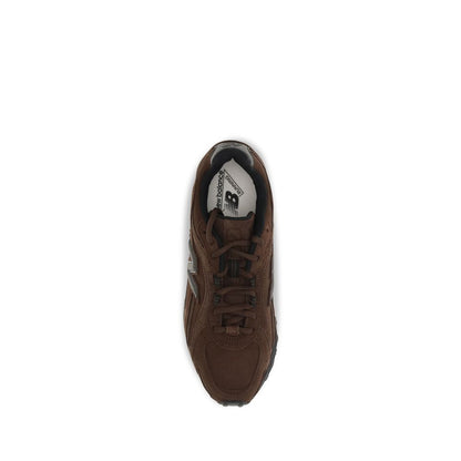 Athletic Sneakers by New Balance for women in synthetic fabric mesh brown & patterned presents a sleek silhouette, perfectly capturing the athletic style essence of Women's Athletic Synthetic Fabric Mesh Sneakers with its sleek design and premium finish.