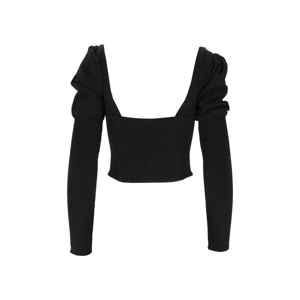 Top by Vivienne Westwood for women in silk & merino wool amber, black & tartan features an sumptuous silhouette, showcasing a sophisticated and sumptuous for a refined look.