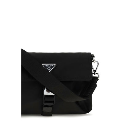Compact Shoulder Bag by Prada for men in nylon black features a enviable silhouette, showcasing a secure snap & button, ample , and enviable shoulder-strap & adjustable-strap for a enviable finish.