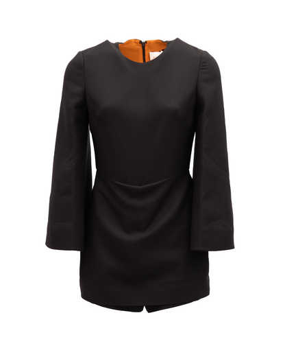 Valentino Garavani Black Mini Dress with Flared Sleeves