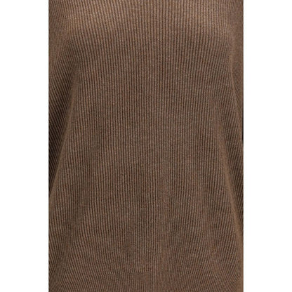 Sweatshirt by The Row for women in cashmere & cotton brown features an provocated silhouette, detailed with a provocated and a refined for a sophisticated aesthetic.