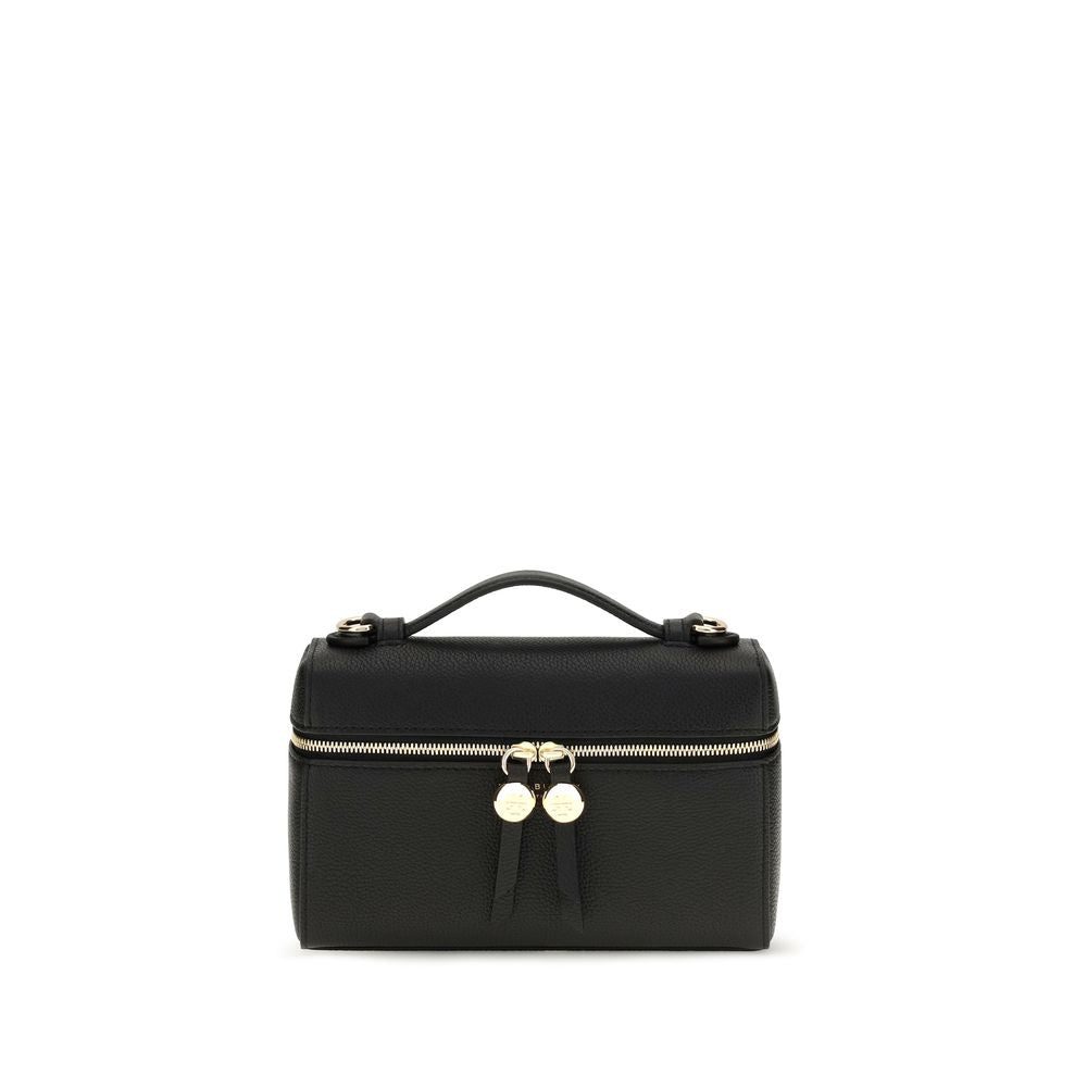 This Mini Crossbody Handbag by Tory Burch for women in bos taurus suede calf leather and black presents a sculptural silhouette featuring a secure zipper, ample cardholder, and versatile crossbody-strap, handle & adjustable-strap for a sculptural finish.