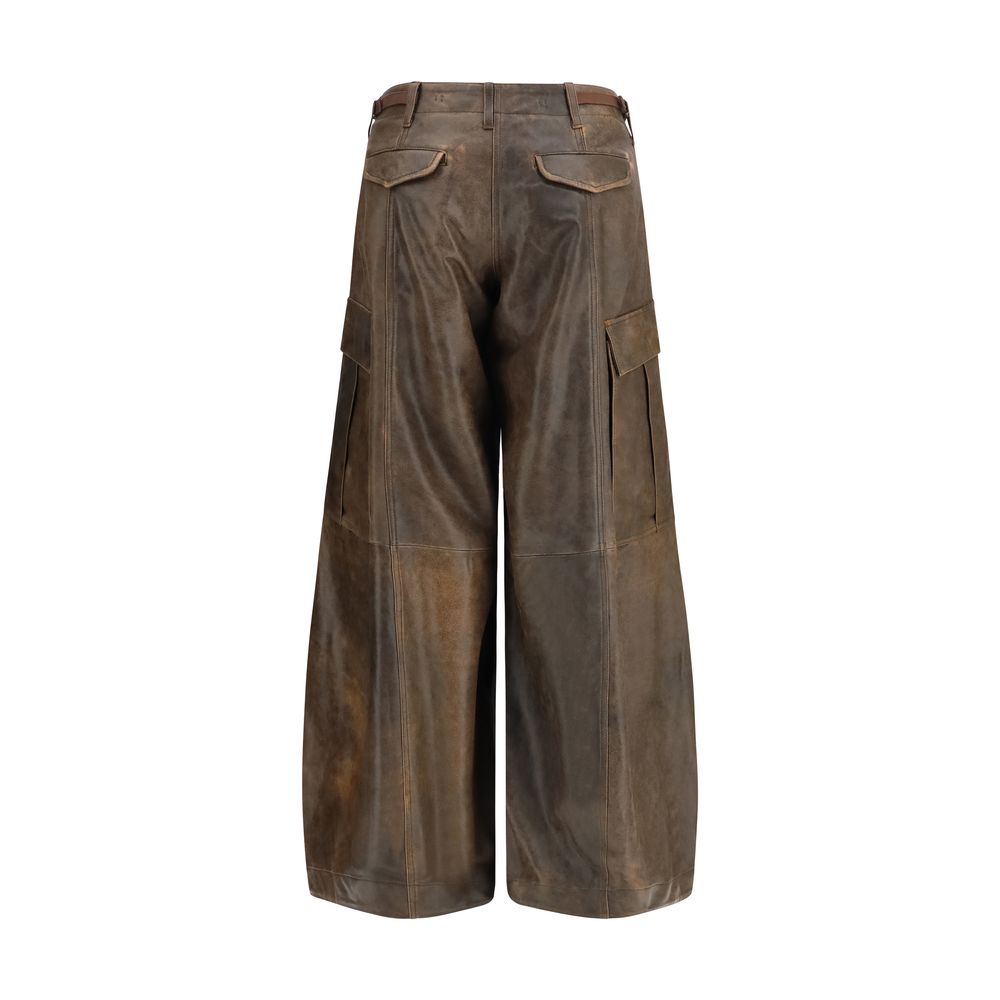 Cargo Pants by R13 for women in leather brown features an urban chic regular-fit & wide with a and long, creating a urban chic aesthetic for "Moon Behind the Hill".