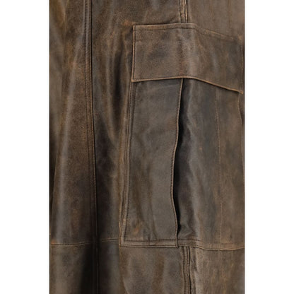 Cargo Pants by R13 for women in leather brown presents a on trend silhouette, artfully finished with a on trend regular-fit & wide, long, and for a sophisticated look.