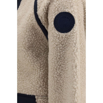 Windbreaker Jacket by Canada Goose for men in merino wool nylon polyester cotton & lyocell beige features an enduring silhouette, showcasing technical pockets & windproof and a sophisticated for a truly enduring aesthetic.