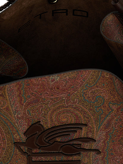 Etro Brown Cotton Tote Bag