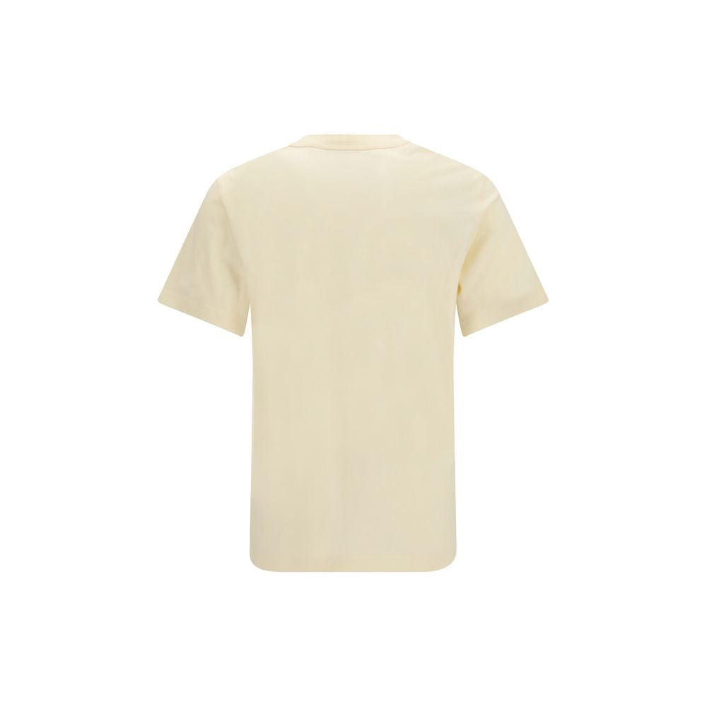 T-Shirt by Moncler for men in cotton beige features a plush silhouette, showcasing a sophisticated crew neckline and for a truly plush finish.