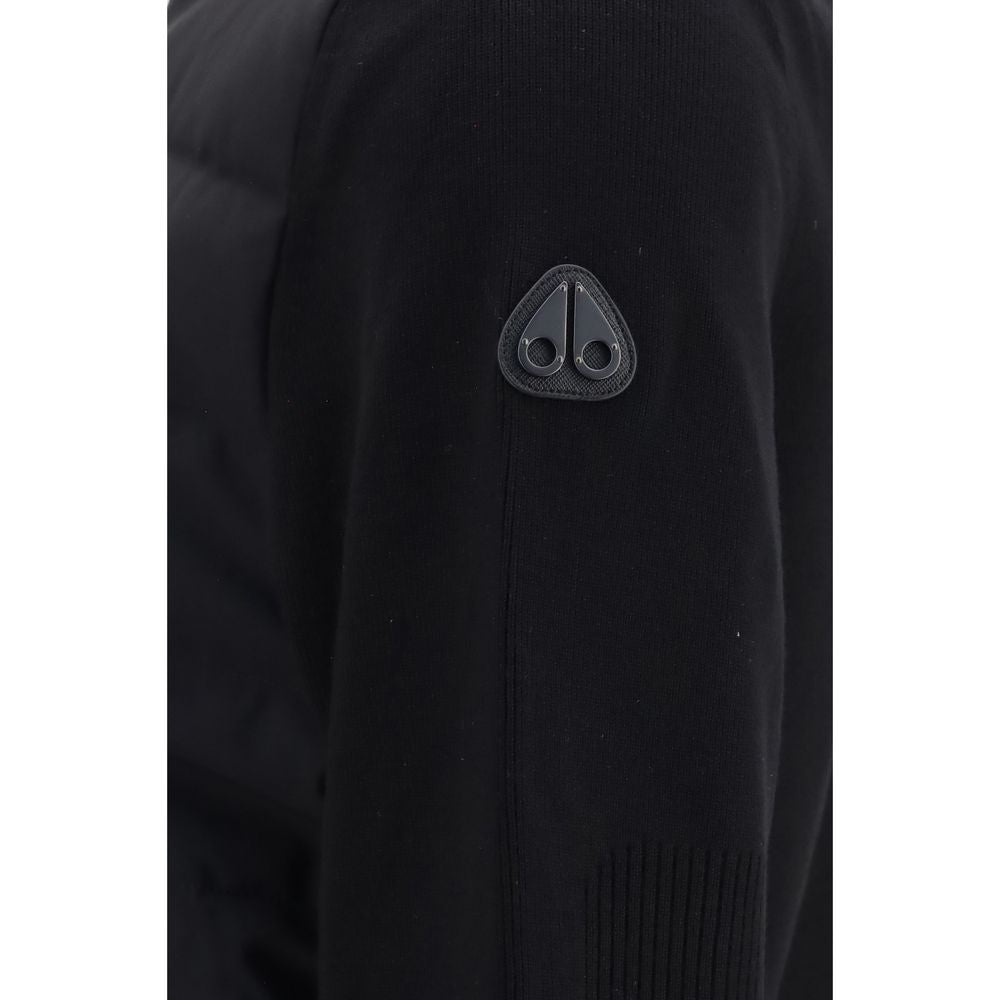Puffer Jacket by Moose Knuckles for men in polyester & viscose black features an on trend silhouette, showcasing refined pockets & insulated and a sophisticated for a truly on trend finish.