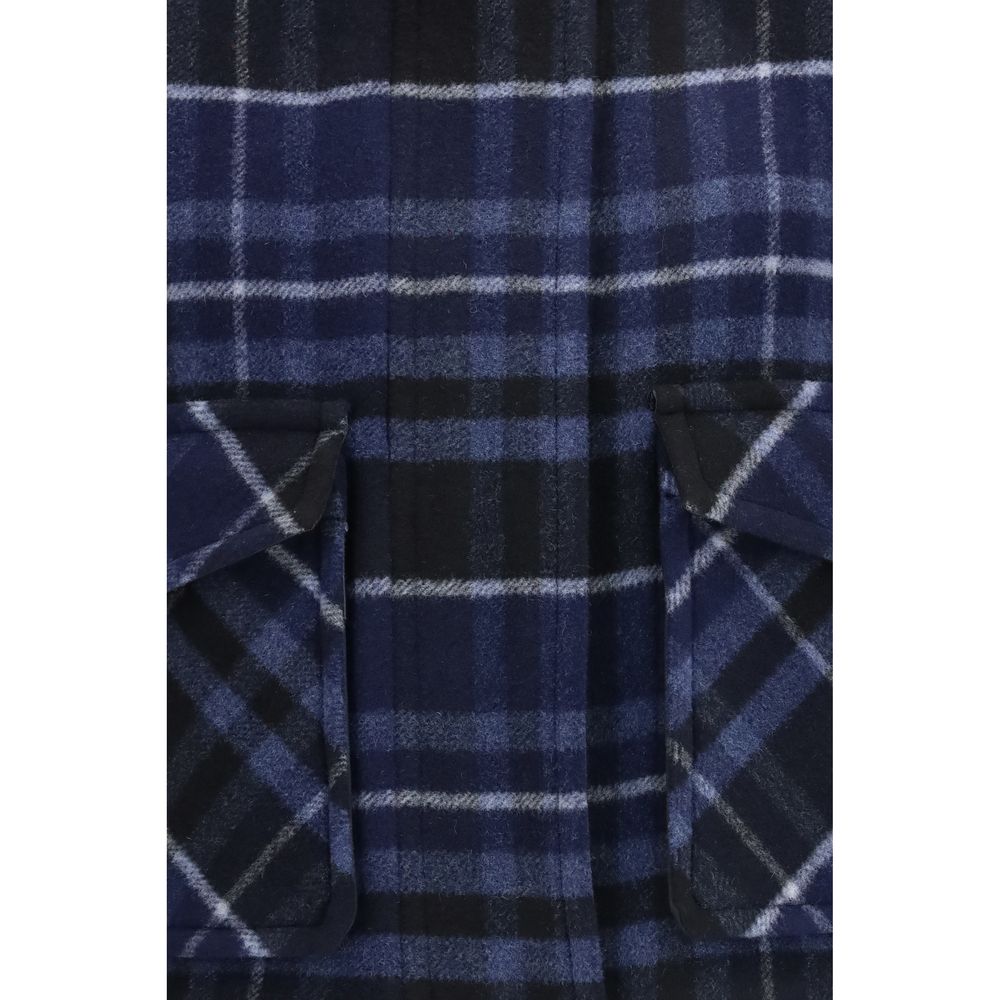 Windbreaker Jacket by PINKO for women in nylon leather & merino wool blue & patterned features an stylish silhouette, showcasing a sophisticated and performance-driven pockets & windproof for a premium, stylish look.