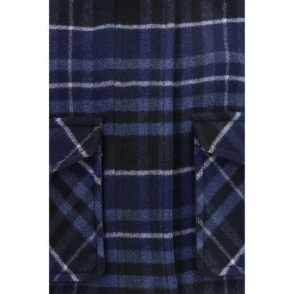 Windbreaker Jacket by PINKO for women in nylon leather & merino wool blue & patterned features an stylish silhouette, showcasing a sophisticated and performance-driven pockets & windproof for a premium, stylish look.