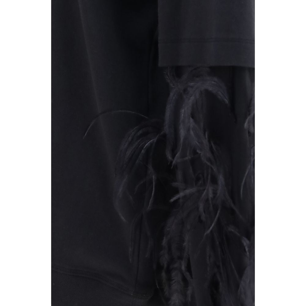 Sweatshirt by Darkpark for women in cotton black features a unrivaled silhouette with a refined and unrivaled detailing for a sophisticated look.